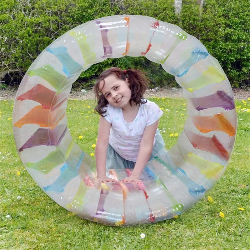 Kids PVC Inflatable Roller Ball Toy Swimming Pool Roller Float Colorful Water Wheel