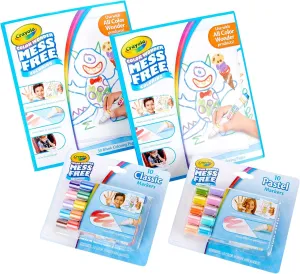Kit, 80pc, Toddler Toys, Gift for Boys and Girls Crayola Color incessantly raft dripstone wrench interchangeable Wonder Mess Free Coloring 