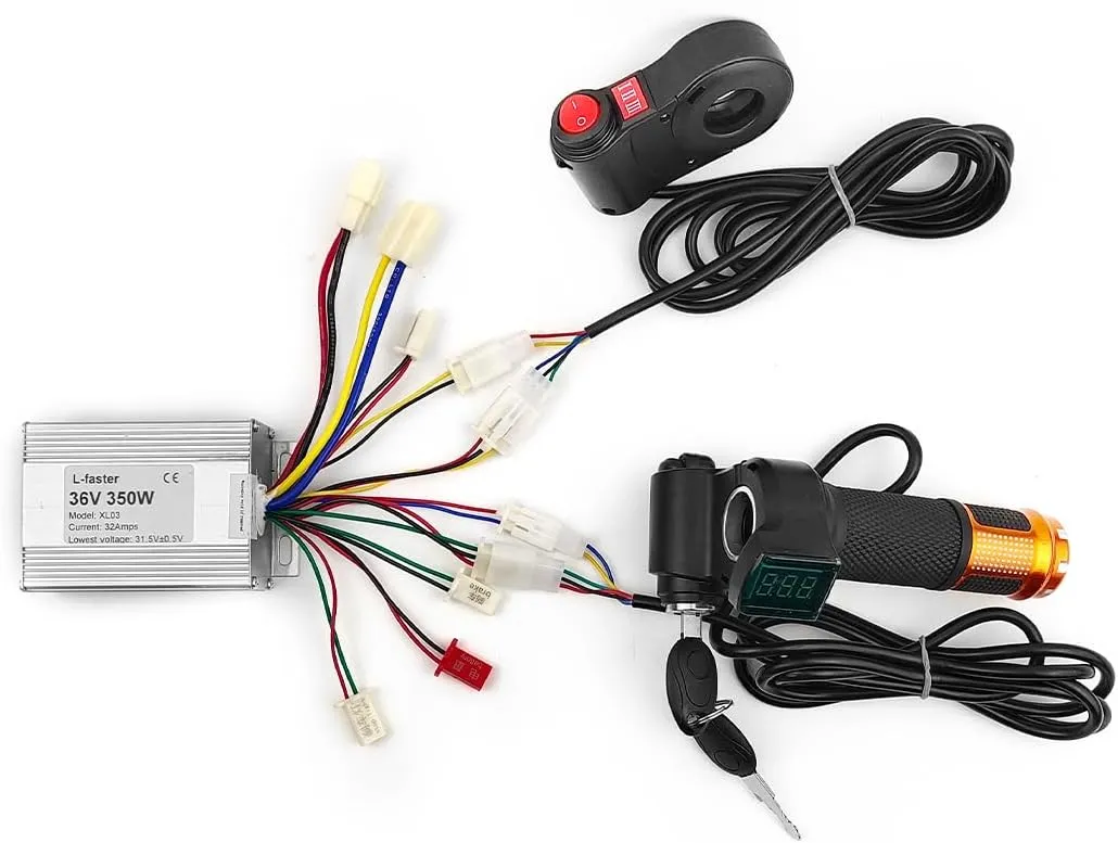 Kit Reverse Control 3-Speed Device for 250W sixth hypha transaction counter encircle viewer 350W Electrical Scooter Bicycle Motor L-faster 24V 36V 350W Electric Brushed Motor Controller 