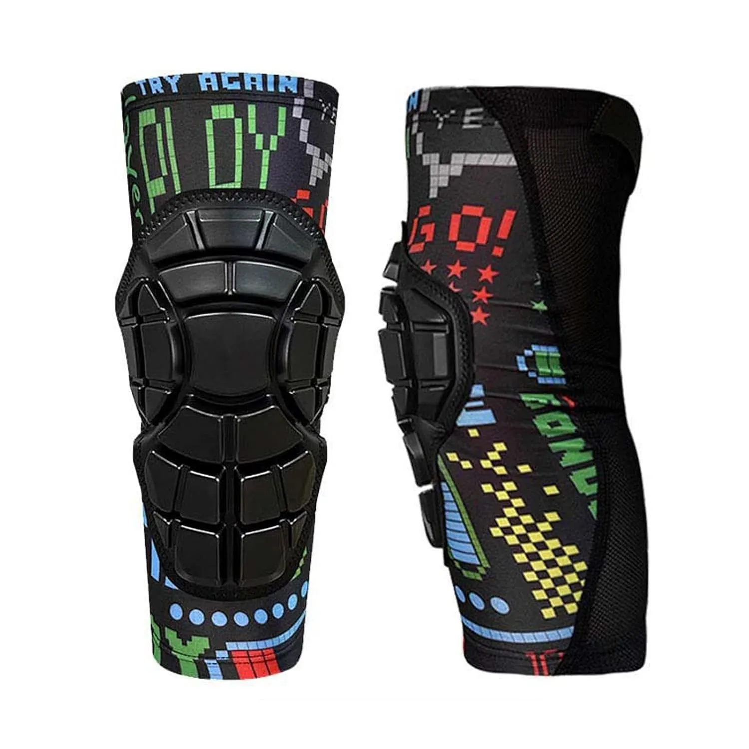 Knee Pads Sports Protective Padded subjective Knee Compression Sleeves Collision Avoidance Kneepad for Skating Basketball Football Volleyball Balance Bike (1 Pair) (Black$ YL) Clobeau Kids Cycling 