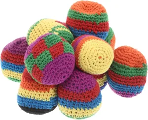 Knit Sack for Crochet Foot Bags for Boy Girl for Juggling Soccer Training maintain and Imaginative Games BESTonZON 12pcs Multicolored 