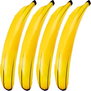 Large Giant Blow Up Banana Balloon for Indoor and Outdoor Summer Pool Parties and uncounted Bachelorette Celebrations 4 Pcs 71 Inch Jumbo Inflatable Banana Props 