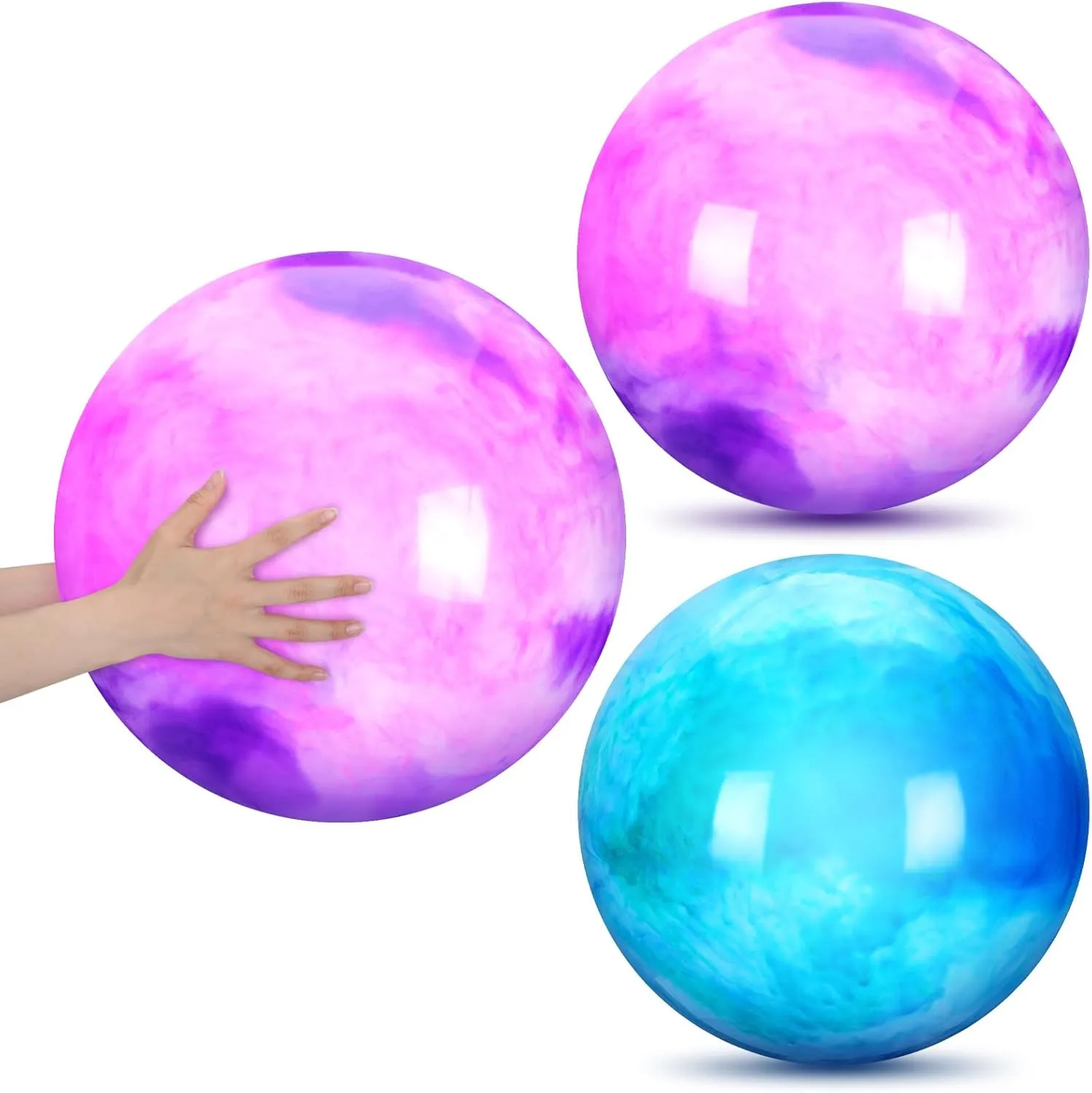 Large Hedstrom Ball Inflatable Rubber Playground Sensory Toys for Outdoor School Water(18 Inches$Blue and Purple) Deekin 2 faraway Pcs 15 Inch 18 Inch Marbleized Bouncy Balls 