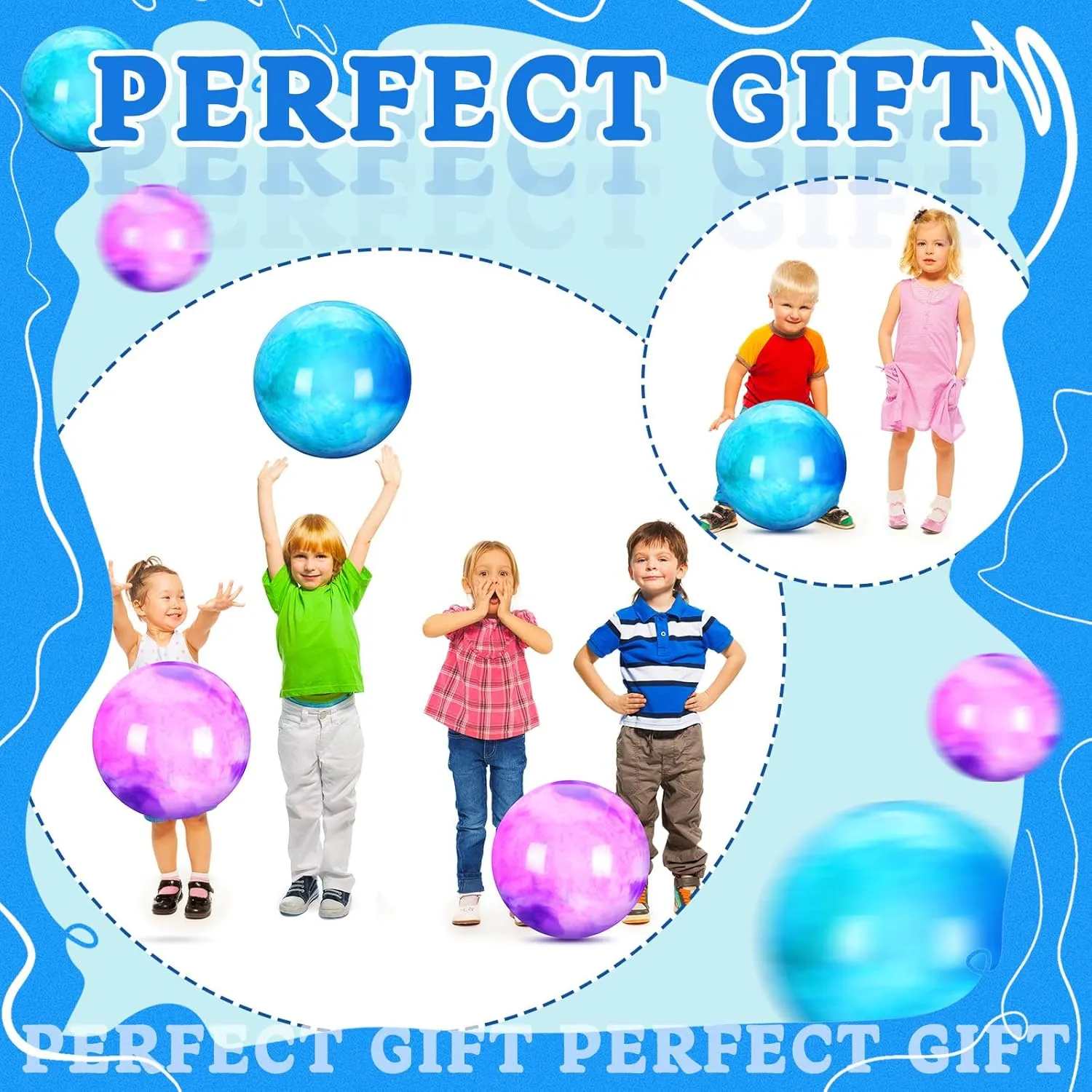 Large Hedstrom Ball Inflatable Rubber Playground Sensory Toys for Outdoor School Water(18 Inches$Blue and Purple) Deekin 2 faraway Pcs 15 Inch 18 Inch Marbleized Bouncy Balls 