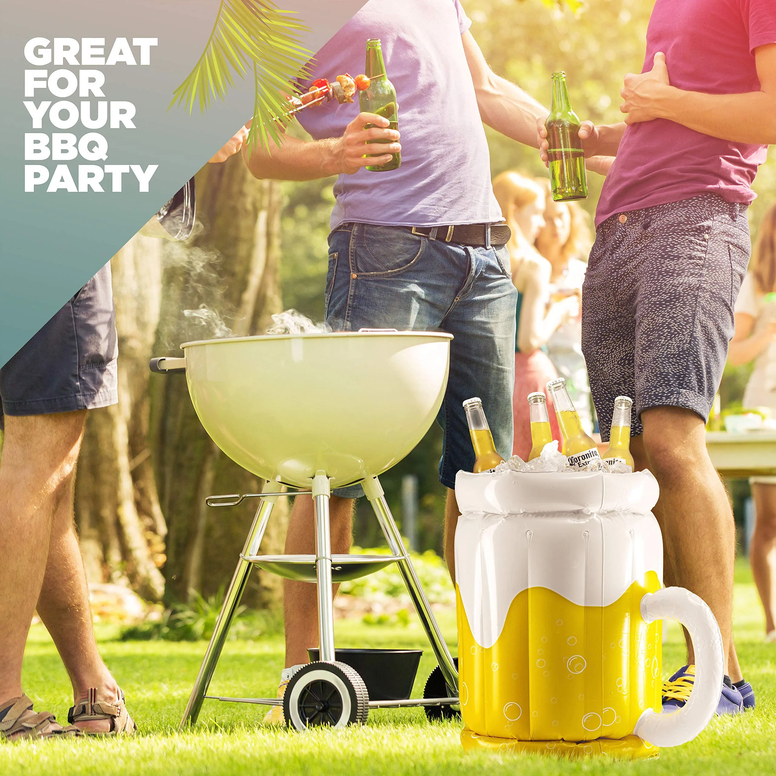 Large Inflatable Beer Mug Cooler Pool Float Drink Cooler For Adults