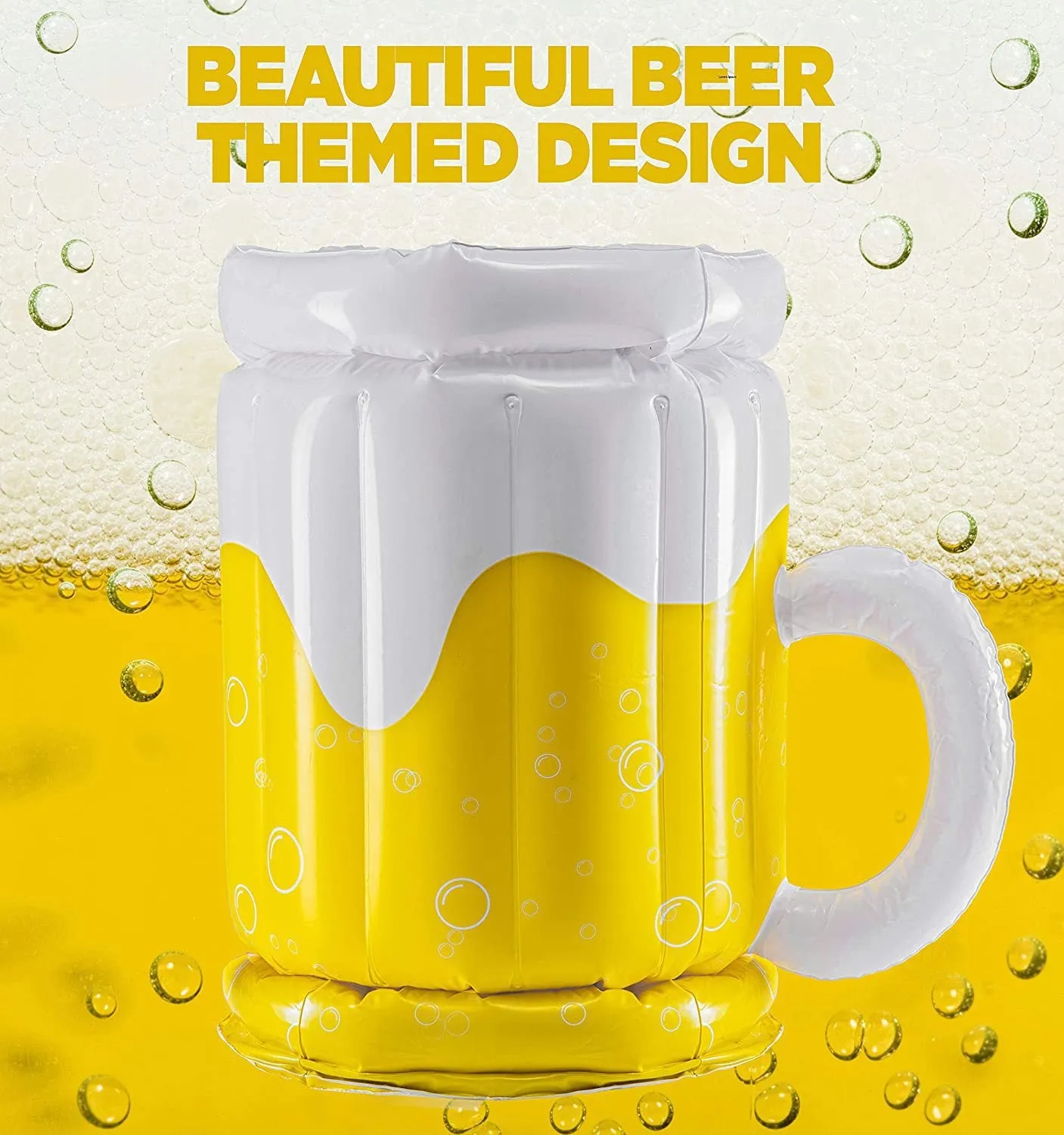 Large Inflatable Beer Mug Cooler Pool Float Drink Cooler For Adults