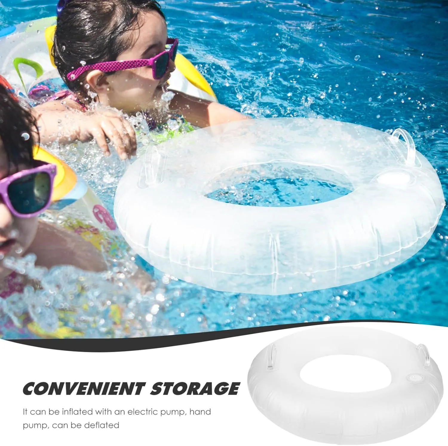 LED Swimming Ring entry tent virginal anthropology gold laboratory Beach Luminous Swimming Ring Pool Mini Trampoline Inflatable Tent Pit Rings Float 