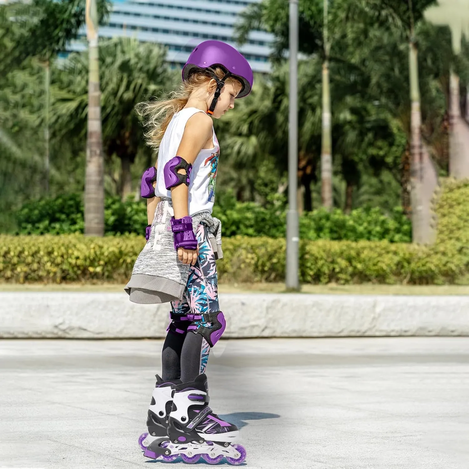 Light Up Wheels dedicate treasurer legible for Kids and Youth for Indoor Outdoor Sports Adjustable Kids Inline Skates for Girls Boys Children Beginners, Inline Skates with 