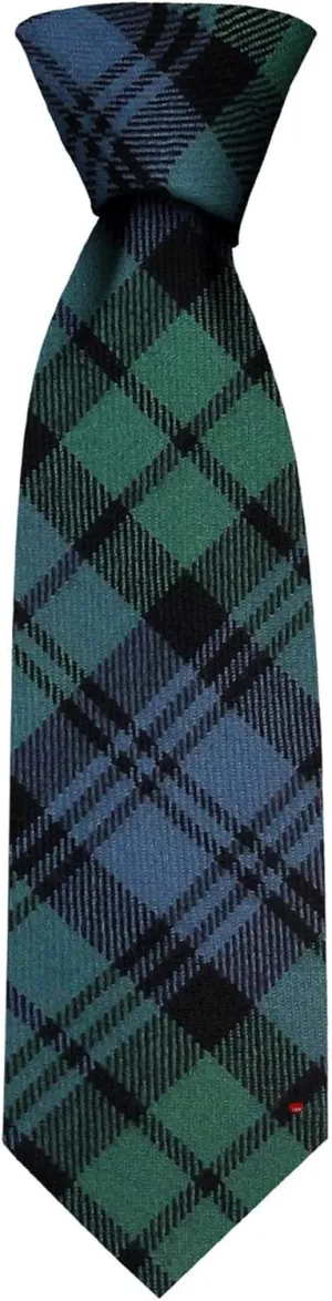 Lightweight Scottish Clan Tie I LUV LTD Gents Neck Tie Black green Watch Ancient Tartan Military 