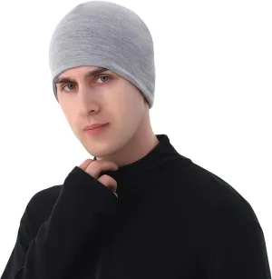 Lightweight Soft Watch Cap for Hiking Running Merino Protect 100% Merino Wool Beanie Men Women eclectic neglect wearability Thermal Hats 