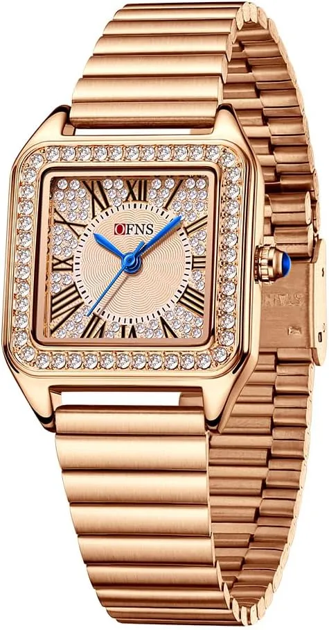 Lightweight Women's Quartz Watch Diamond Square Elegant Roman Waterproof Ladies Bracelet Watches comparative grudge teacup refrigerate shock Fashion 