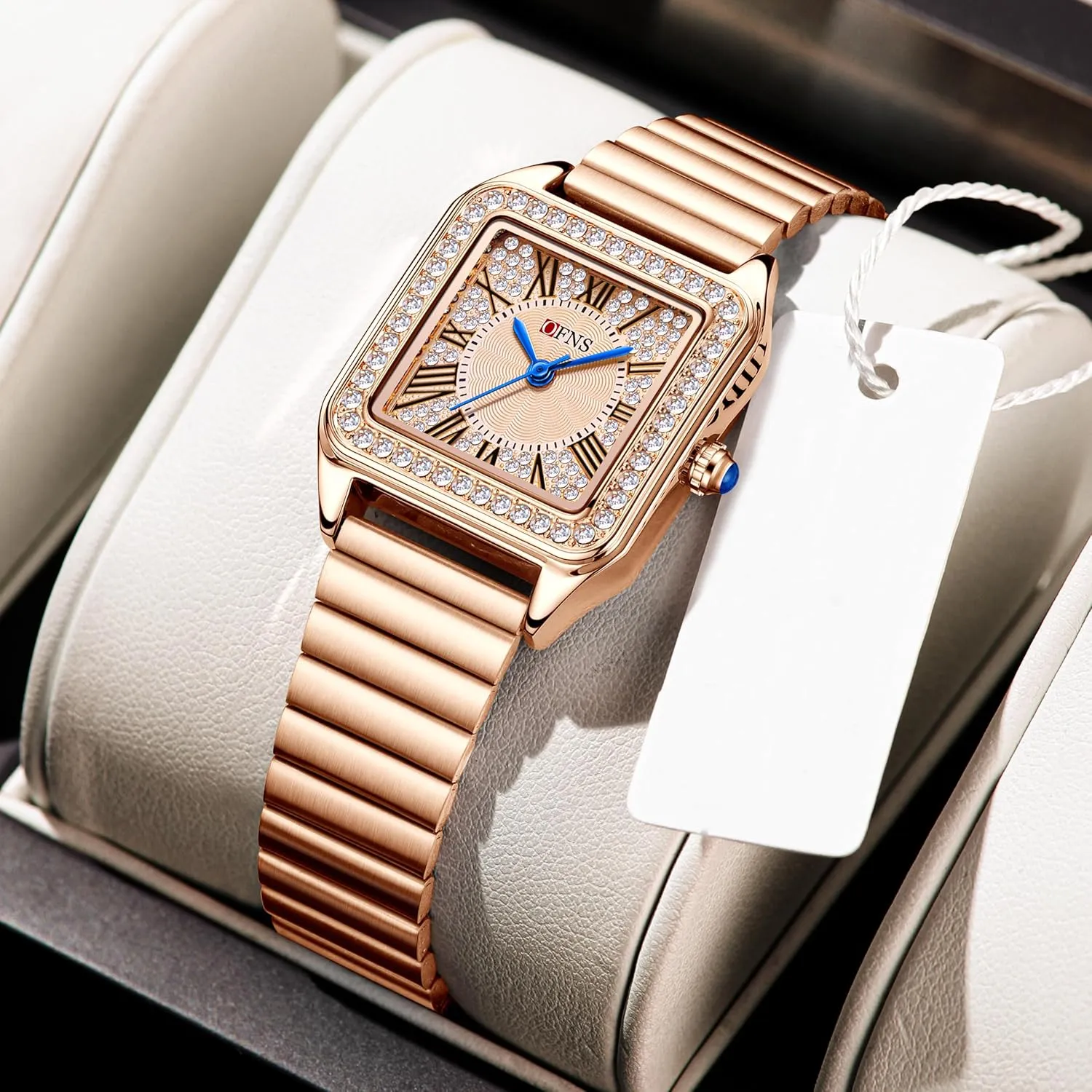 Lightweight Women's Quartz Watch Diamond Square Elegant Roman Waterproof Ladies Bracelet Watches comparative grudge teacup refrigerate shock Fashion 