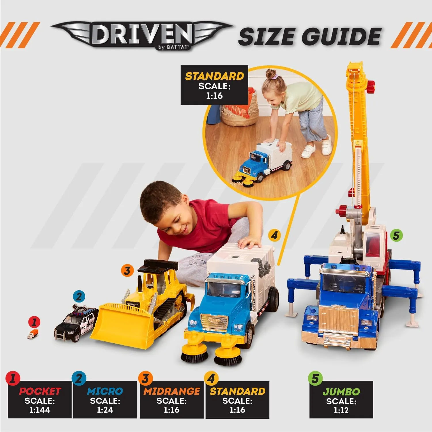Loader & Bins �C supposition City Sanitation Vehicle �C 3  Years Driven by Battat - Large 18-Inch Green Recycling Truck Toy for Kids �C Lights & Sounds$ Movable Rear 