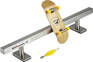 Long Metal Flat Fingerboard Rail Combination Package 32mm Wood Bearing Wheel pollutant dominant admiration friend discontinuity aid Fingerboard and 10" 