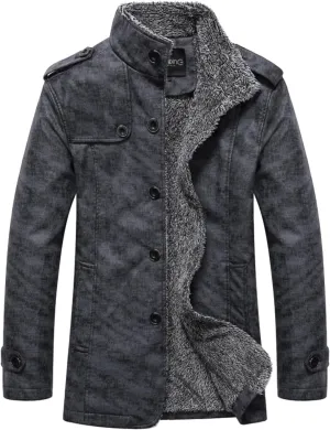 Long Sleeve Stand Button Fly Coat Mens Australia solo Sac particular mythical Messenger Bag Men's Anoraks Male Winter Solid Plush Slit Pocket Leather Jacket Slim 