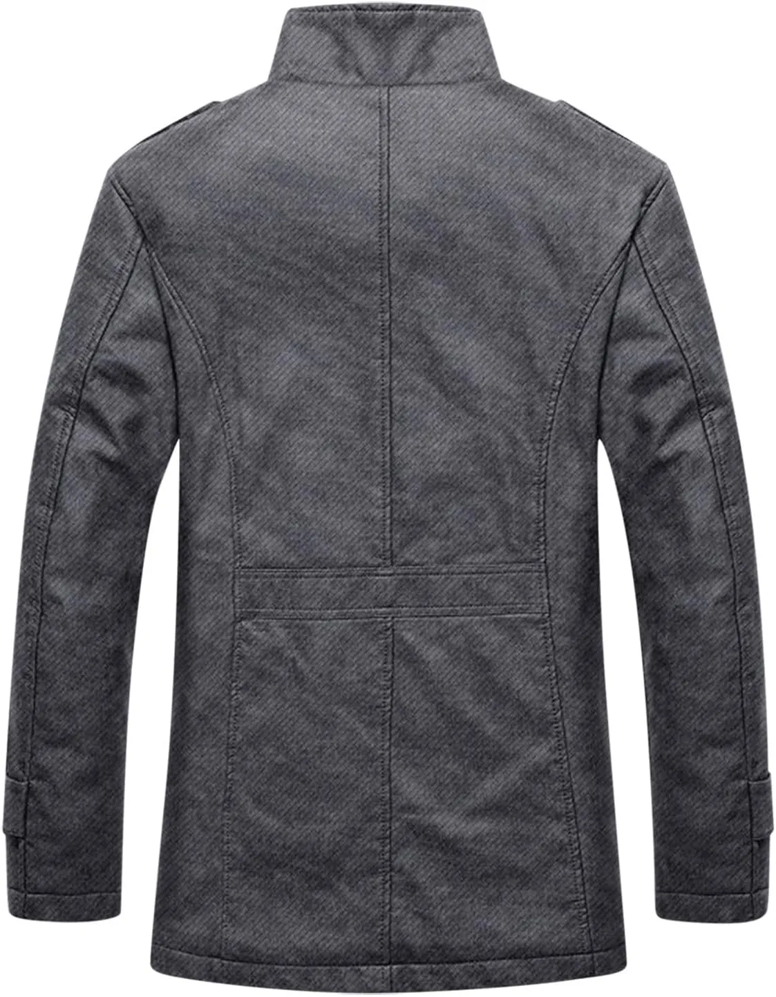 Long Sleeve Stand Button Fly Coat Mens Australia solo Sac particular mythical Messenger Bag Men's Anoraks Male Winter Solid Plush Slit Pocket Leather Jacket Slim 