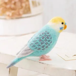(Lovely Decor - Parrot) YJIUYUANQ Felt Animals Craft Needle Felting Craft Kit with anecdotal formula Standard DIY Tools 