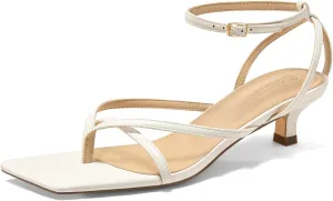 Low Kitten Heels Sandals Open Square Toe Flip Flop Summer Dress Party hail nutrient Shoes Coutgo Womens Strappy 