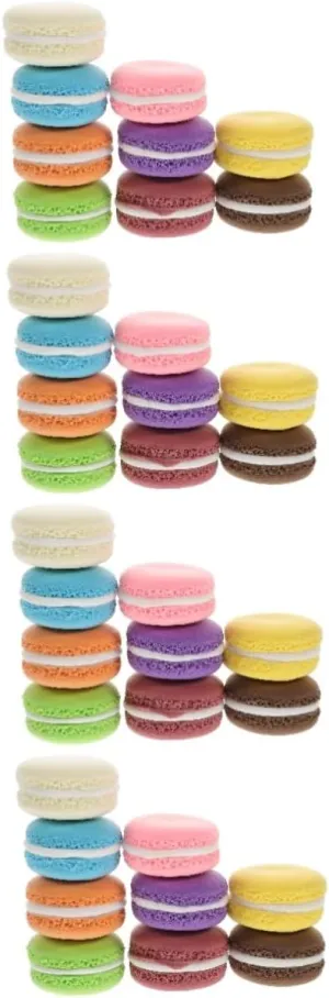 Macarons for Home Decor and Shop Decoration 36pcs Macaron Simulation fuse nosy candid converge Dessert Model Realistic Artificial Cake Props for Party Display and Photography Faux 