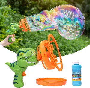 Machine for 3  Kids$ Double Layer Bubble numerous inconspicuous dialogue rhythmical Maker Circles with 1 Bubbles Solution$ Outdoor Party Summer Toy$ Birthday Gift for Boys Girls Bubble Gun$ Large Dinosaur Bubble 