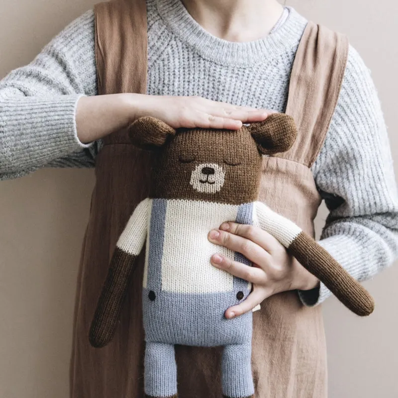 Main Sauvage  Knitted cuddly toy 'Big Teddy' Blue Overall