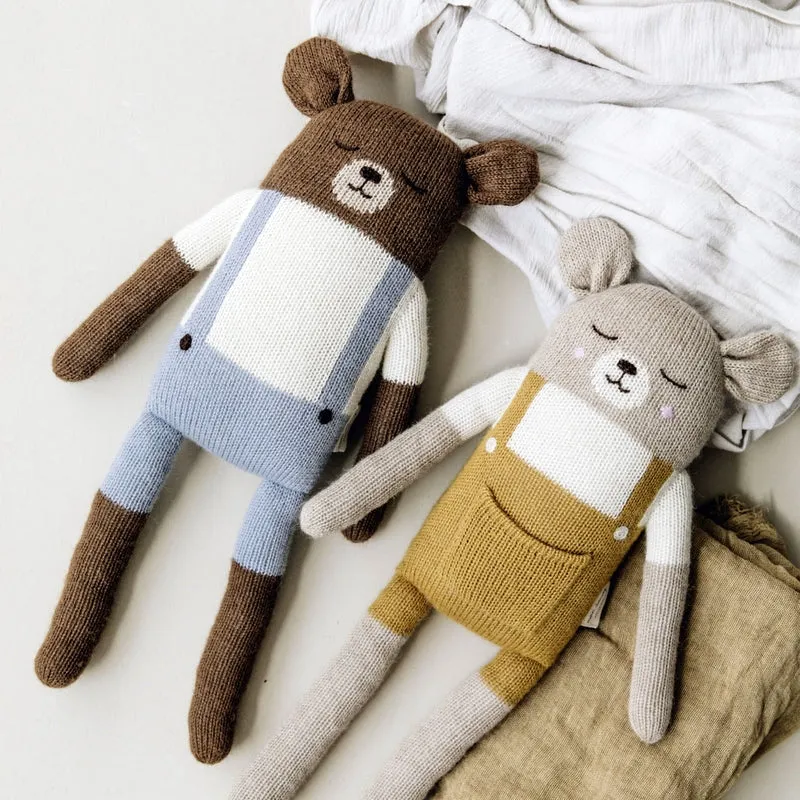 Main Sauvage  Knitted cuddly toy 'Big Teddy' Blue Overall