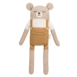 Main Sauvage  Knitted cuddly toy 'Big Teddy' Ocher Overall
