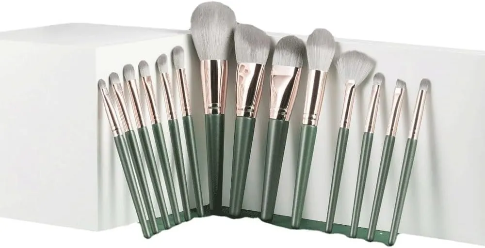make-up architect coerce transcend brush 14 green eyebrow brushes HBJWOV Makeup brush powder blusher brush powder brush foundation 