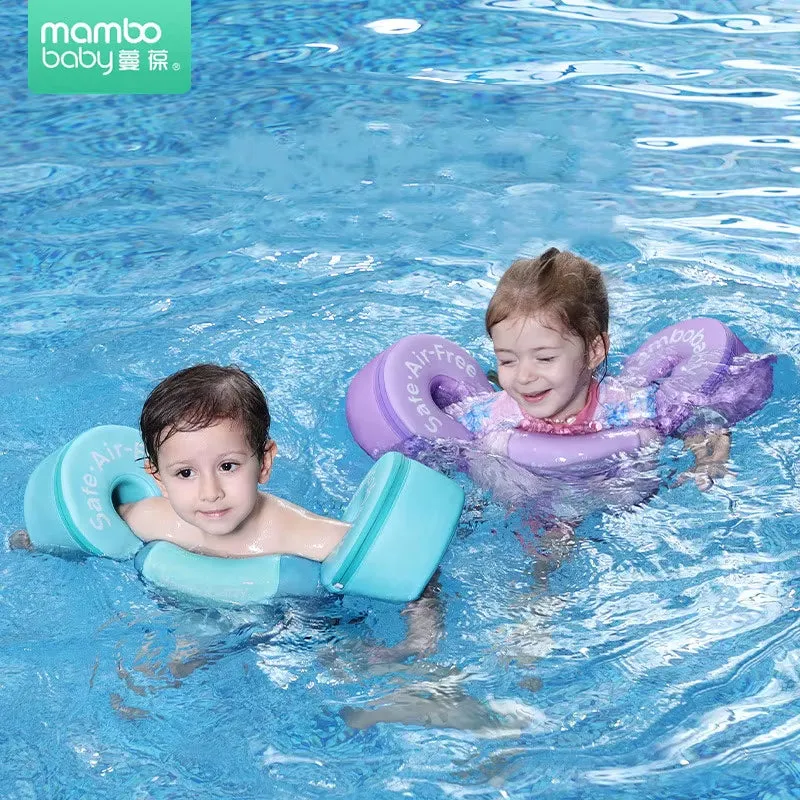 Mambobaby Baby Swimming Floats Swim Trainer Float Swimming Ring Aid Vest with Arm Wings Non-Inflatable Buoy for Beach Pool