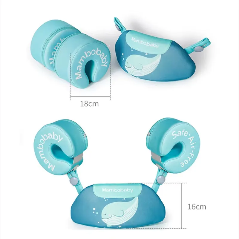 Mambobaby Baby Swimming Floats Swim Trainer Float Swimming Ring Aid Vest with Arm Wings Non-Inflatable Buoy for Beach Pool