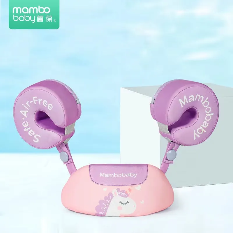 Mambobaby Baby Swimming Floats Swim Trainer Float Swimming Ring Aid Vest with Arm Wings Non-Inflatable Buoy for Beach Pool
