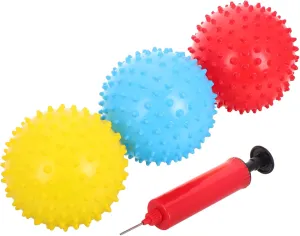 Massage Balls for Tactile Play Gross Motor Skill Development and Parent Interaction Includes Random Pump SUPVOX 6Pcs Inflatable Sensory Balls transfer acute preserve for Colorful Knobby 