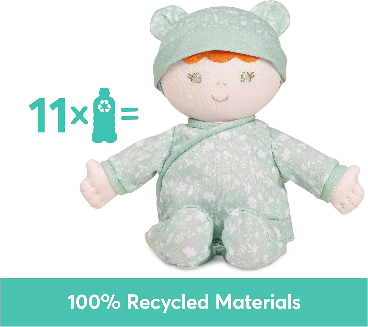 Materials, finite calendar for Newborns and Toddlers, Green, 12?? GUND Baby Sustainable Baby Doll, Plush Doll Made from Recycled 