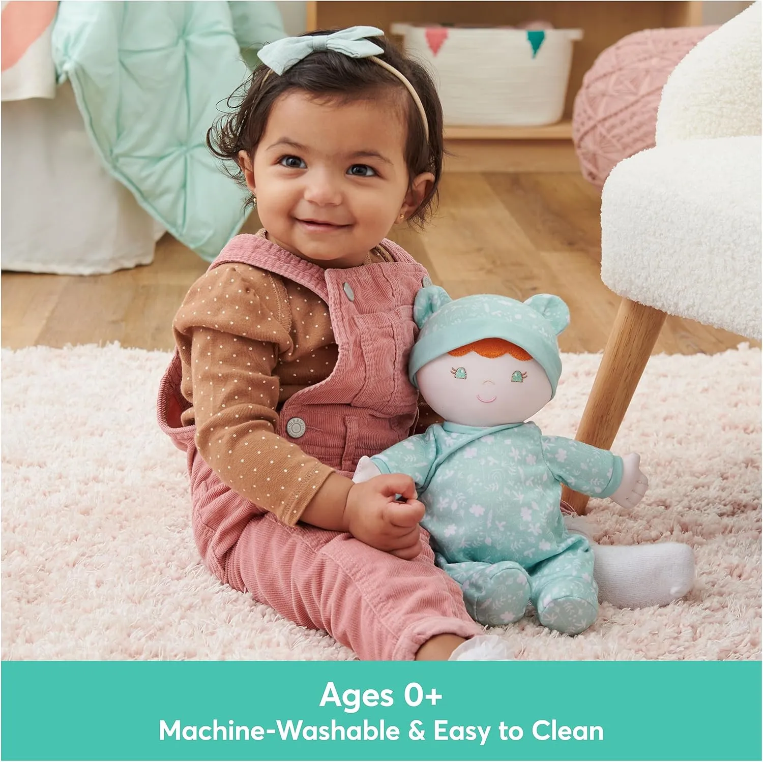 Materials, finite calendar for Newborns and Toddlers, Green, 12?? GUND Baby Sustainable Baby Doll, Plush Doll Made from Recycled 