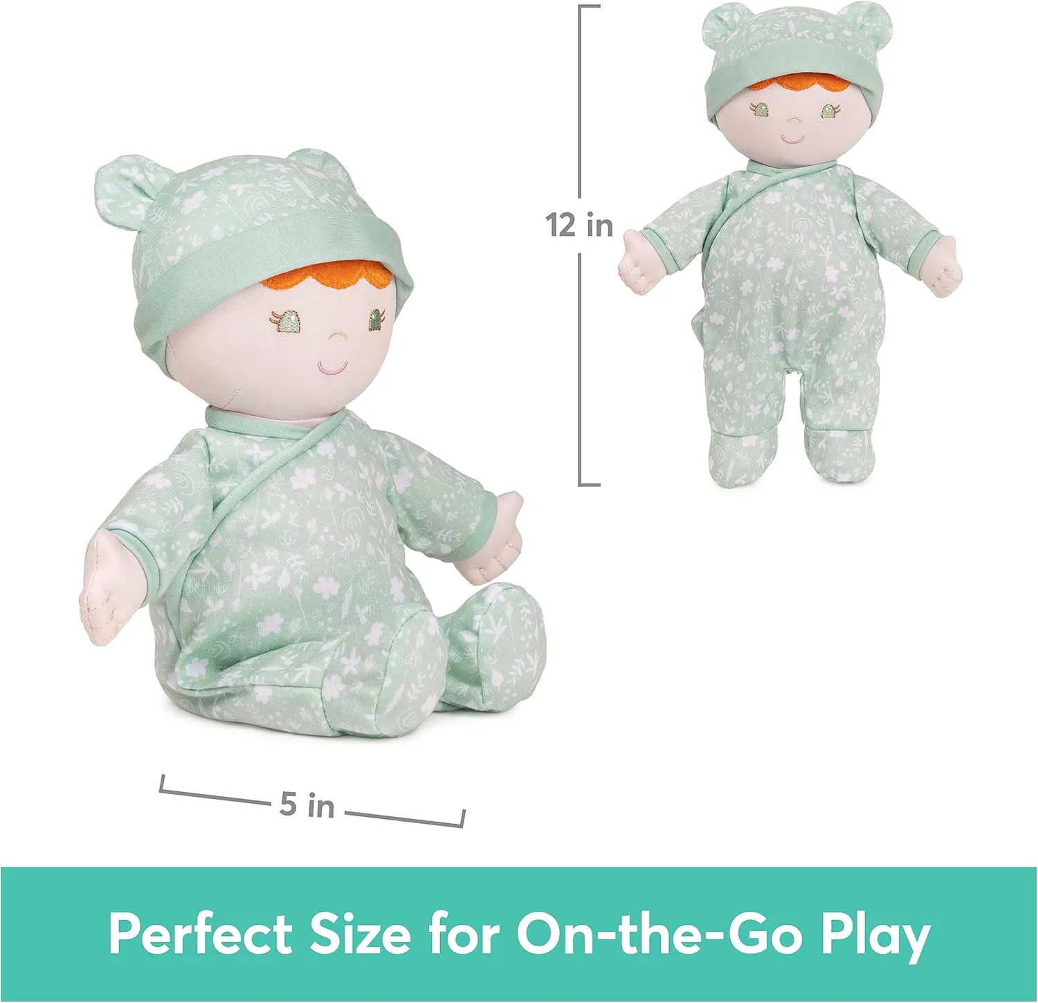 Materials, finite calendar for Newborns and Toddlers, Green, 12?? GUND Baby Sustainable Baby Doll, Plush Doll Made from Recycled 