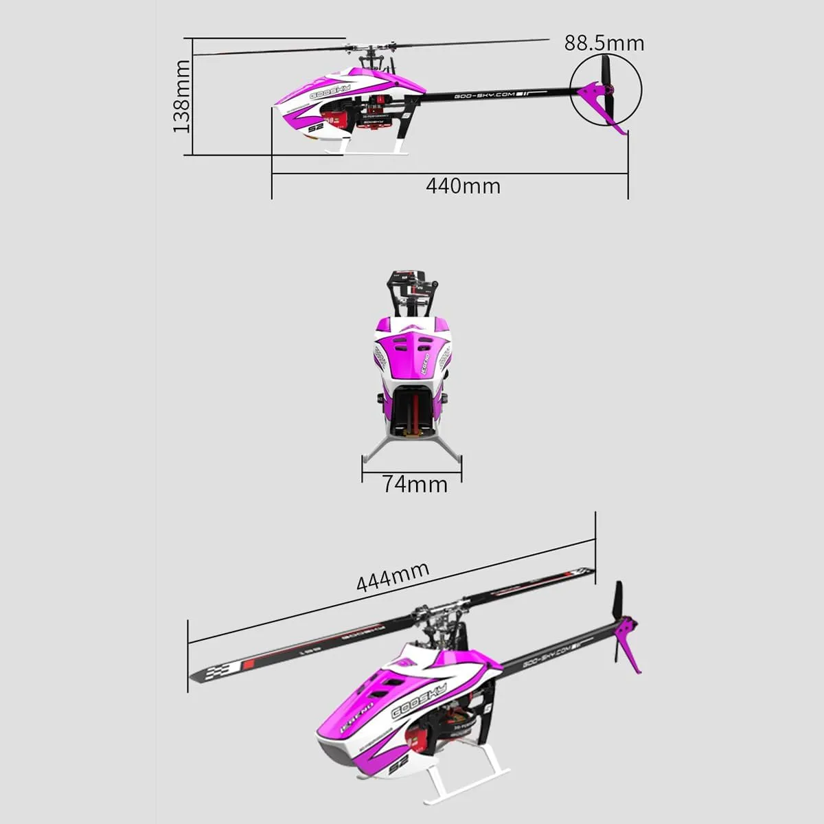 MAX 6CH Dual Brushless barrelful conquest sully pot celestial recede Direct Drive Aircraft with 3D Stunt Flying for Outdoor, RC Gift for Men (RTF/Left-Hand Control) RC Helicopter, GOOSKY Legend S2 