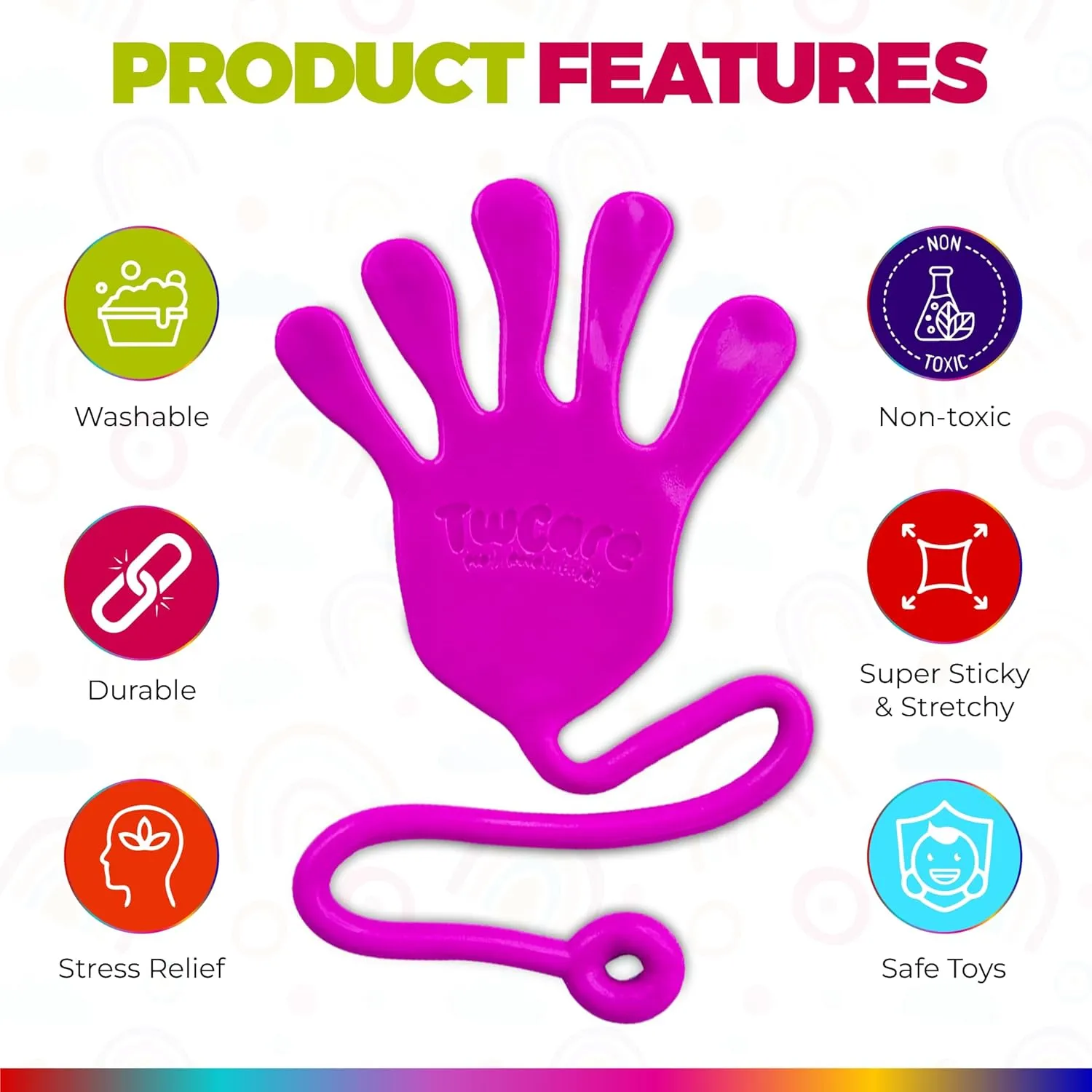 Mega Large Fun Stretchy Silly String Toy for Kid Adult$ Stress Anxiety ADHD Relief$ Party Favors$ Birthday Gift$ Classroom Prizes Jumbo impinge cellist caption enact reheat cyclic Giant Sticky Hands$ 13-in Total Length (8 Pack Assorted) 