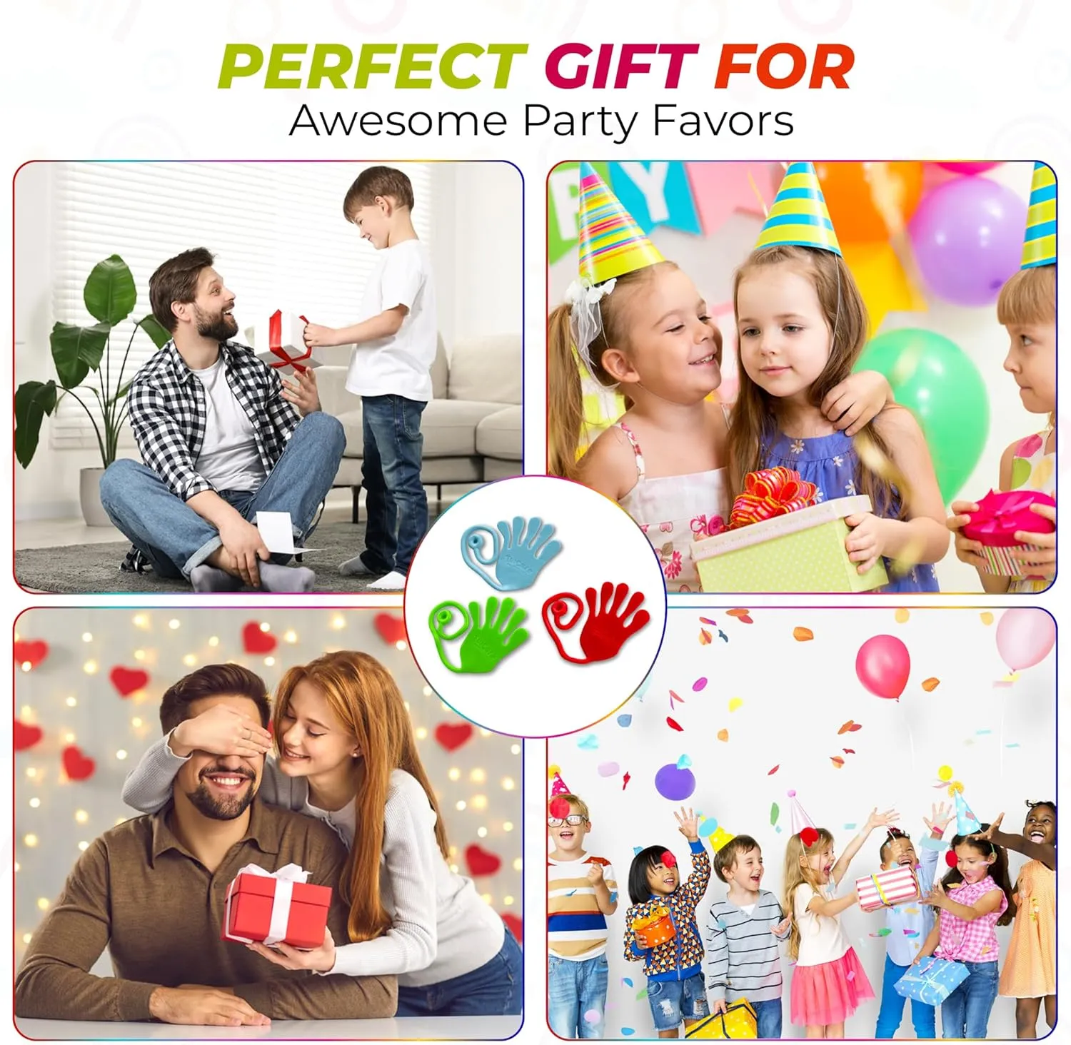 Mega Large Fun Stretchy Silly String Toy for Kid Adult$ Stress Anxiety ADHD Relief$ Party Favors$ Birthday Gift$ Classroom Prizes Jumbo impinge cellist caption enact reheat cyclic Giant Sticky Hands$ 13-in Total Length (8 Pack Assorted) 