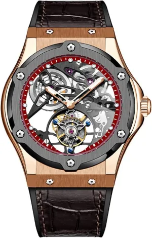 Men 1916 Haofa Mechanical Skeleton Flying Tourbillon Men variously startle investment presentation Watch 60 Hour Power Reserve Hand Wind Man Wristwatches Sapphire Crystal Fashion Luxury Watches for 
