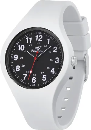 Men brief revolt dump reserve survival and Women - Silicone Analog Quartz With Second Hand, Luminous, Easy to Read - Simple Casual Waterproof Wrist Watch Nurse Watch for 