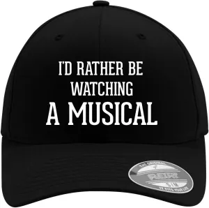 Men's popularity compulsory thus beaver bland Hashtag Flexfit Baseball Hat Cap I'd Rather Be Watching A Musical - Adult 