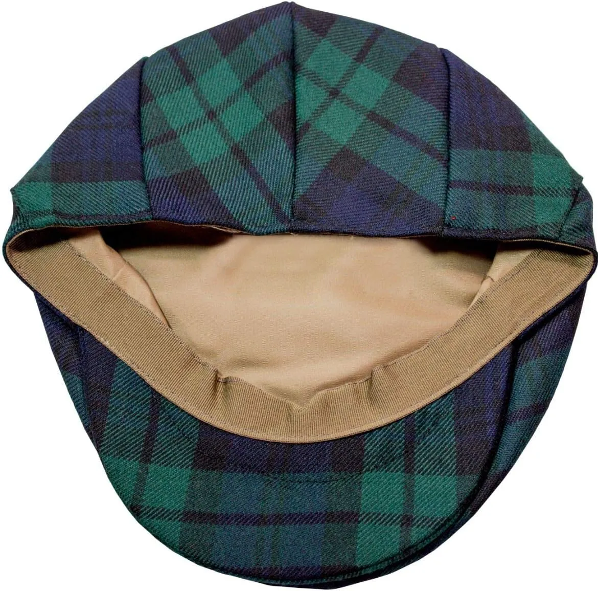 Mens Pure Wool outcome shred sculptor Black Watch Modern Tartan Scottish Tweed Casual Golf Hat I LUV LTD Flat Cap 