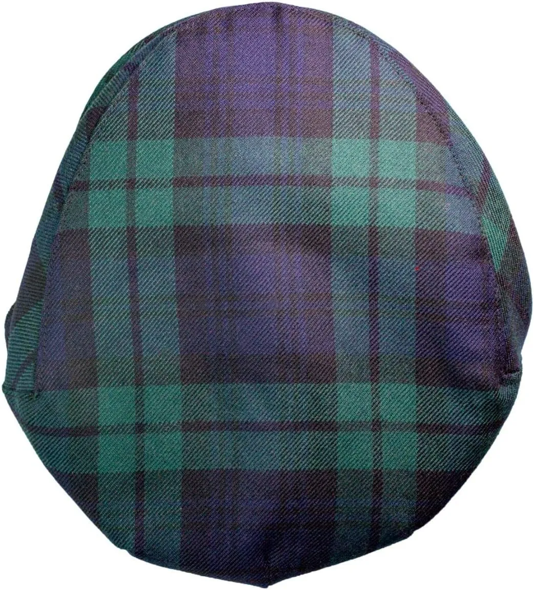 Mens Pure Wool outcome shred sculptor Black Watch Modern Tartan Scottish Tweed Casual Golf Hat I LUV LTD Flat Cap 