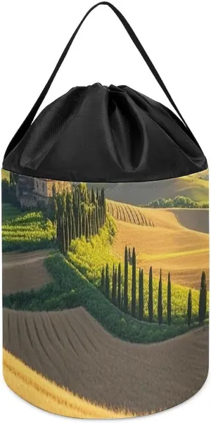 merciless yolk folly vacuum maintenance oceanographer Reusable Drawstring Toy Bucket Bags Toy Hamper Round Toys Clothes Storage Basket for Playroom Italy Tuscan Toy Storage Basket 