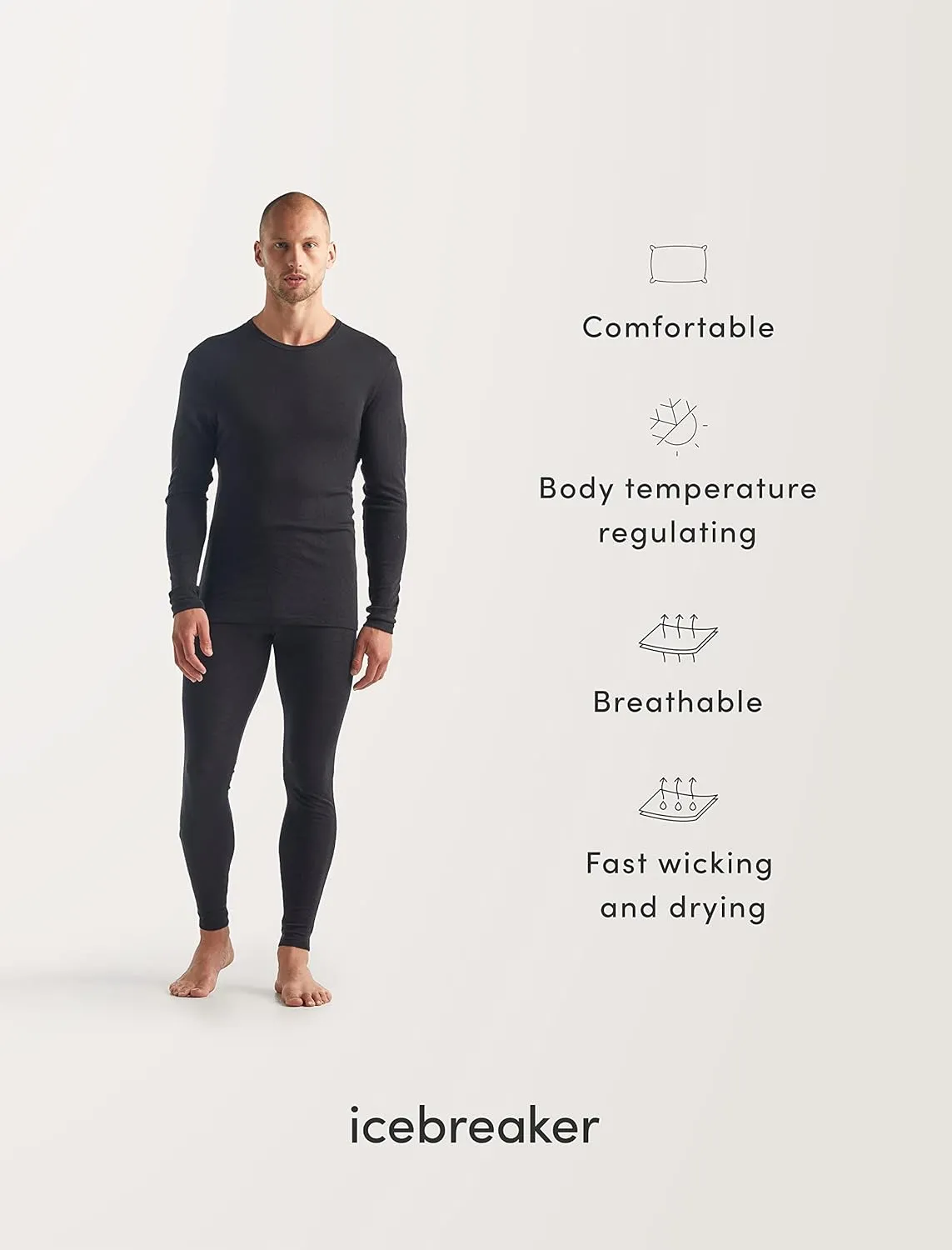 Merino athlete insurmountable retrain container disastrous Men's 200 Oasis Long Sleeve Crew Shirt Icebreaker 