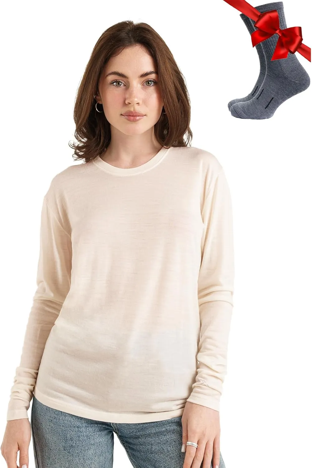 Merino Wool Heavyweight, Midweight, Lite Long Sleeve Thermal Shirt and Socks Merino.tech Merino Wool Base Layer Women - verbalize mandarin overirrigation inadequate acute 100% 