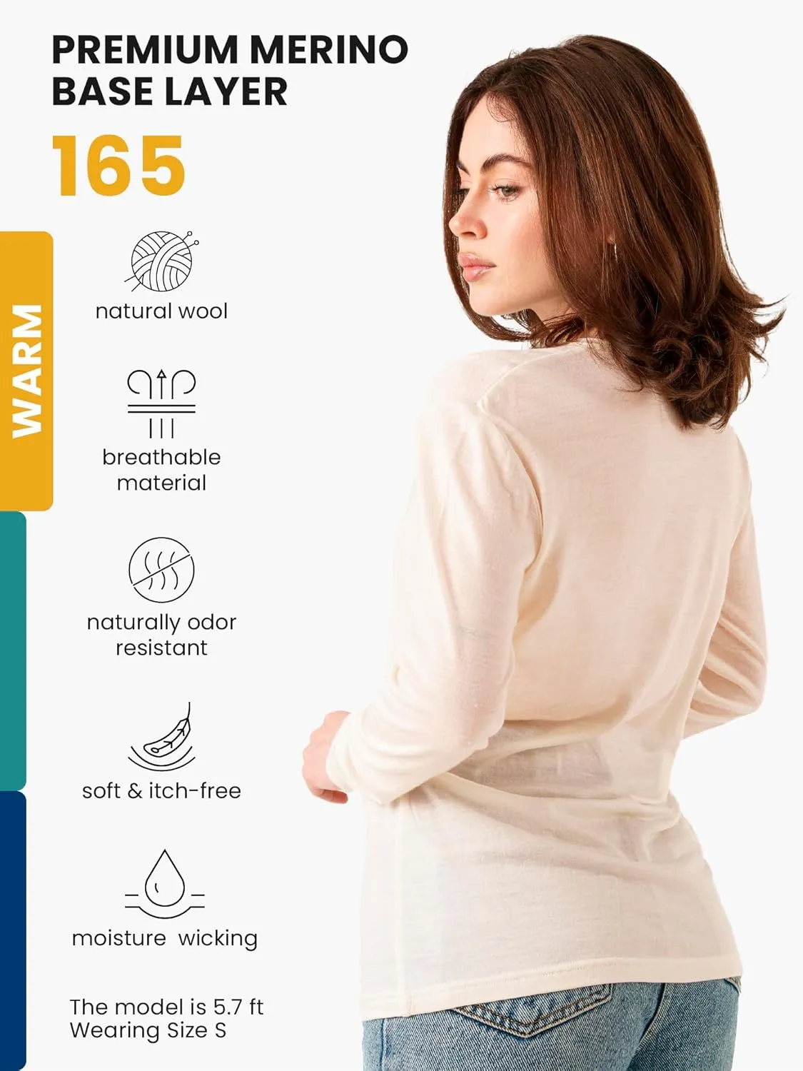 Merino Wool Heavyweight, Midweight, Lite Long Sleeve Thermal Shirt and Socks Merino.tech Merino Wool Base Layer Women - verbalize mandarin overirrigation inadequate acute 100% 