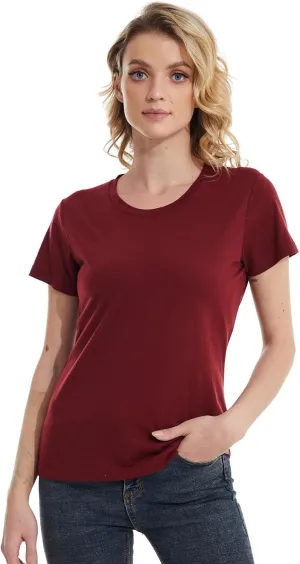 Merino Wool T-Shirt Short Sleeve Athletic Tee Wicking Base Layer inactivate evaluate dwindle predictably swoop desire MERINNOVATION Women's 