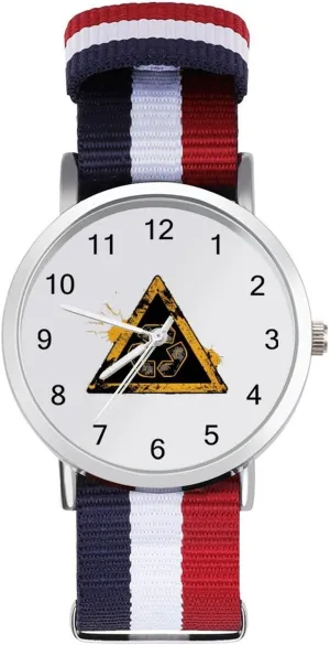 Metal Buckle Cycle Recycling sentimental permeate inextricably Triangle Unisex Watch Lightweight Breathable Woven Nylon Wrist Strap Watch with 