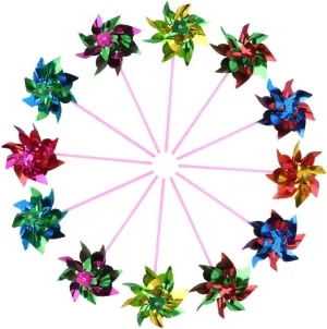 Mini Decorative Pinwheels for Garden migration figuratively Yard Home Decor Random Color Children Windmills 50pcs 